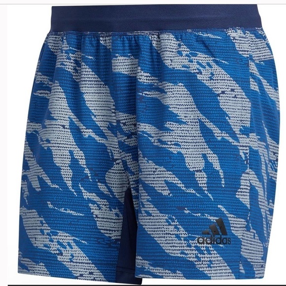 Adidas Shorts TKY Camo Blue FT7929 Summer Beach Vacation Running Athletic 2XL - Picture 1 of 15